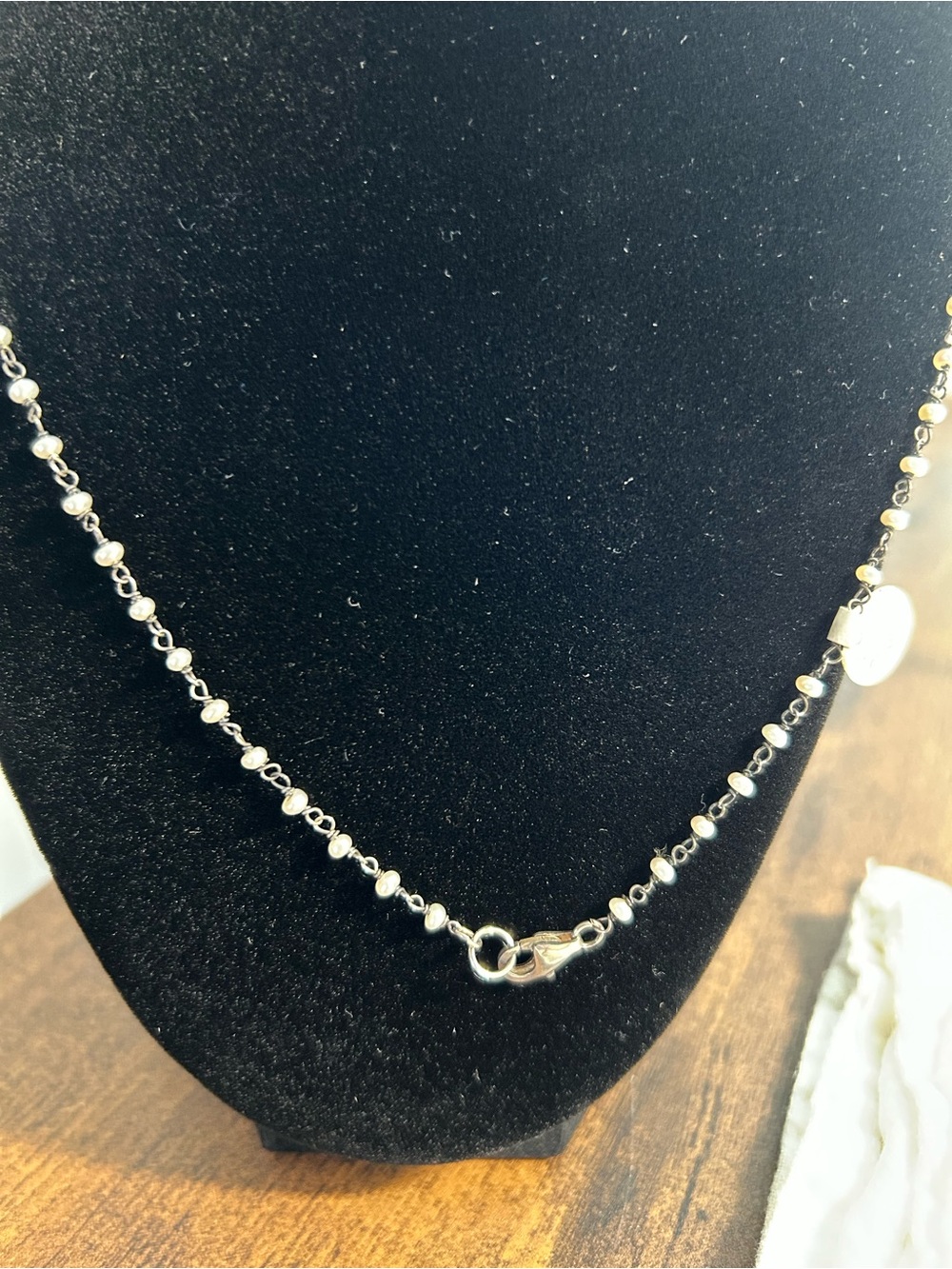 Delicate Freshwater pearl and Silver Beaded Necklace - Classic Women's Jewelry - Picture 2 of 3